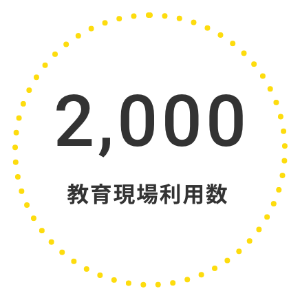 教育現場利用数2,000